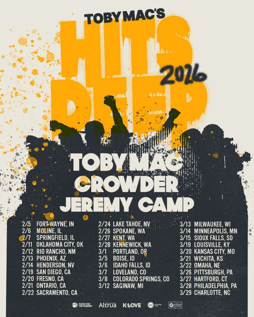 TobyMac Hits Deep Tour Poster 2026–2027